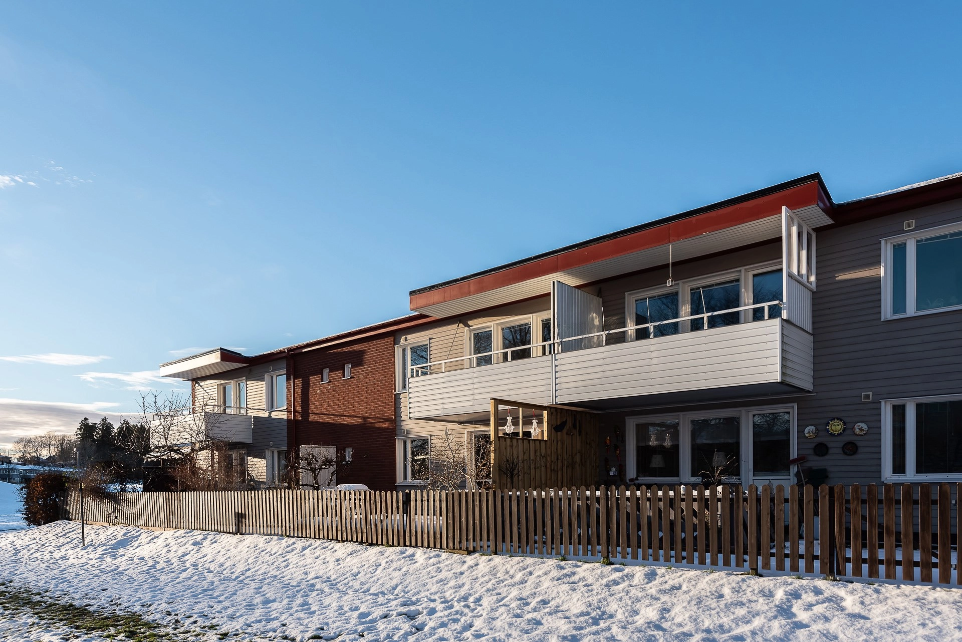 En trappa upp i tvåvåningshus