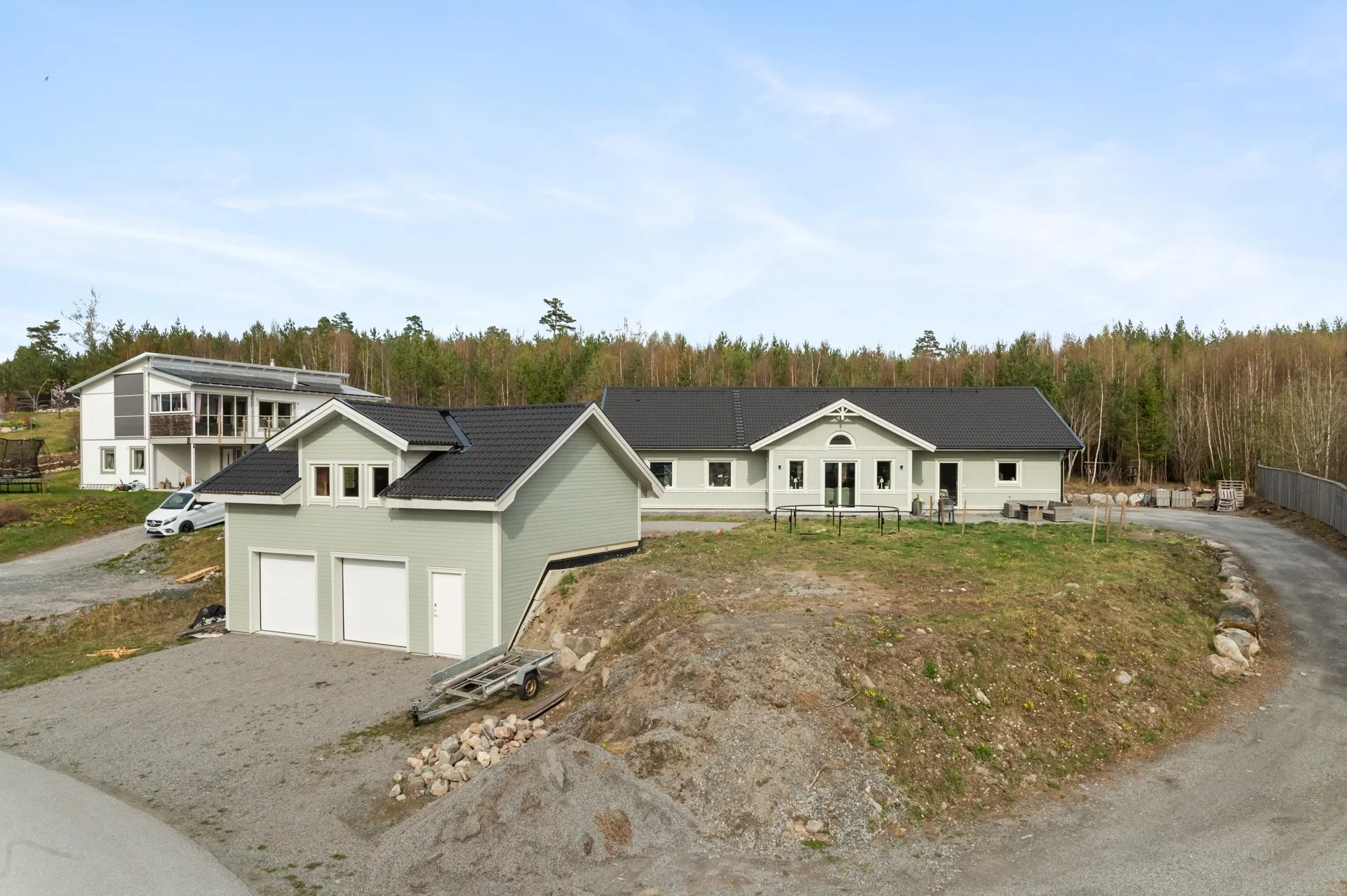 Familjedröm i Hårnacka – 187 kvm i ett plan, fem sovrum & garage