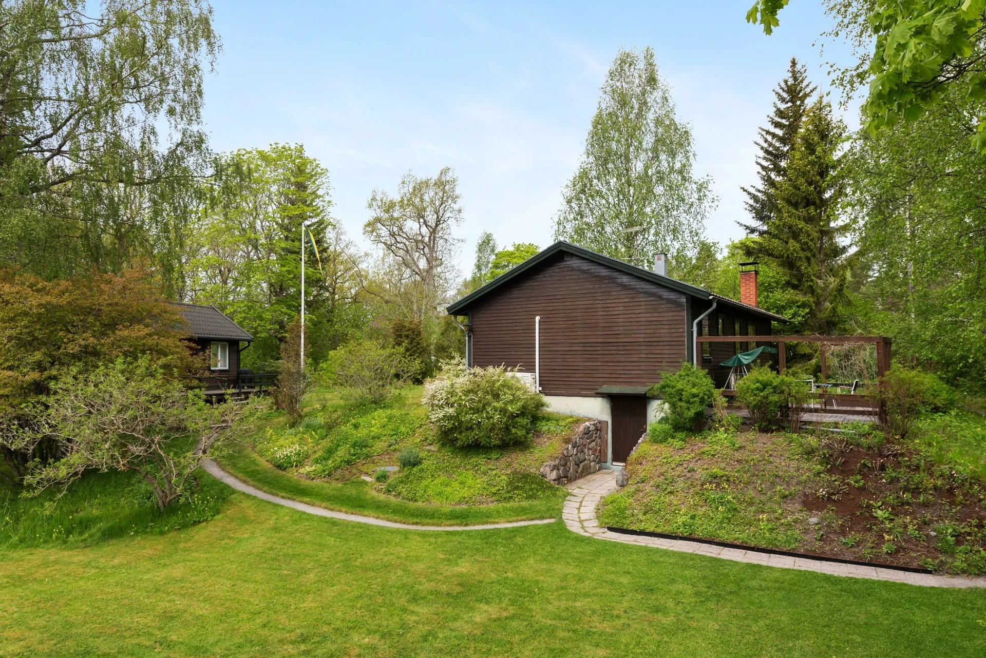 Prydligt och välskött vinterbonat fritidshus med möjlighet till båtplats.